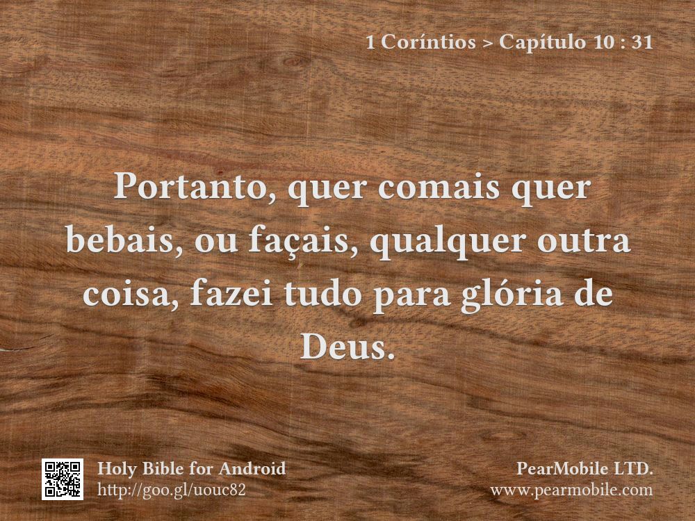 1 Coríntios, Capítulo 10:31